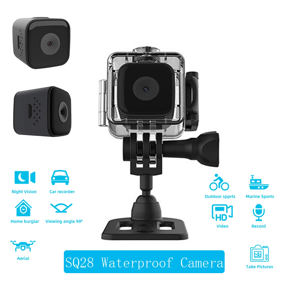 Tanio SQ28 Mini Sports Waterproof 30M Camera Ultra