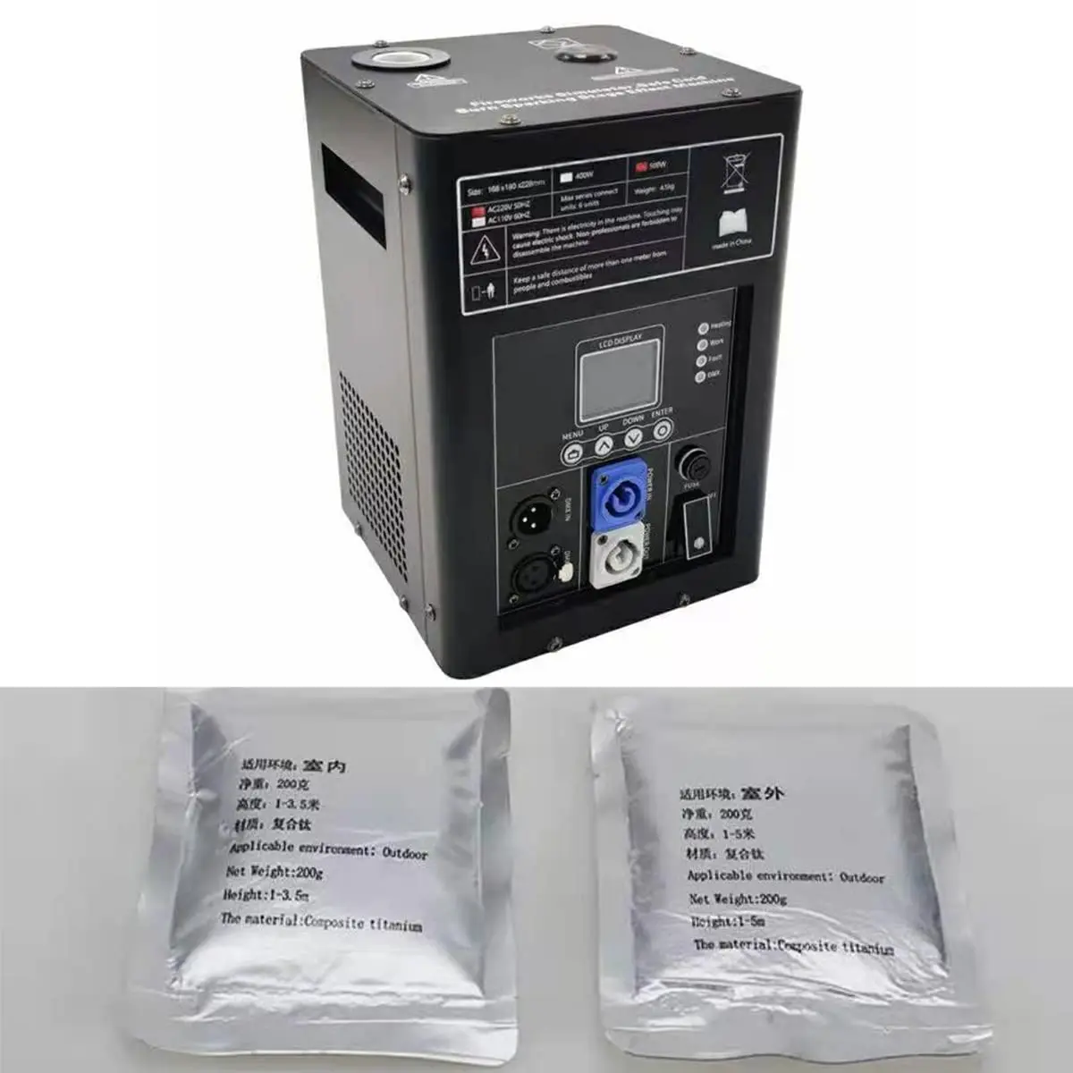 미니 360 콜드 스파크 불꽃 놀이 기계, DMX512 제어, 웨딩 디스코 파티 쇼, 사진 부스 액세서리 무대, 600W 전력