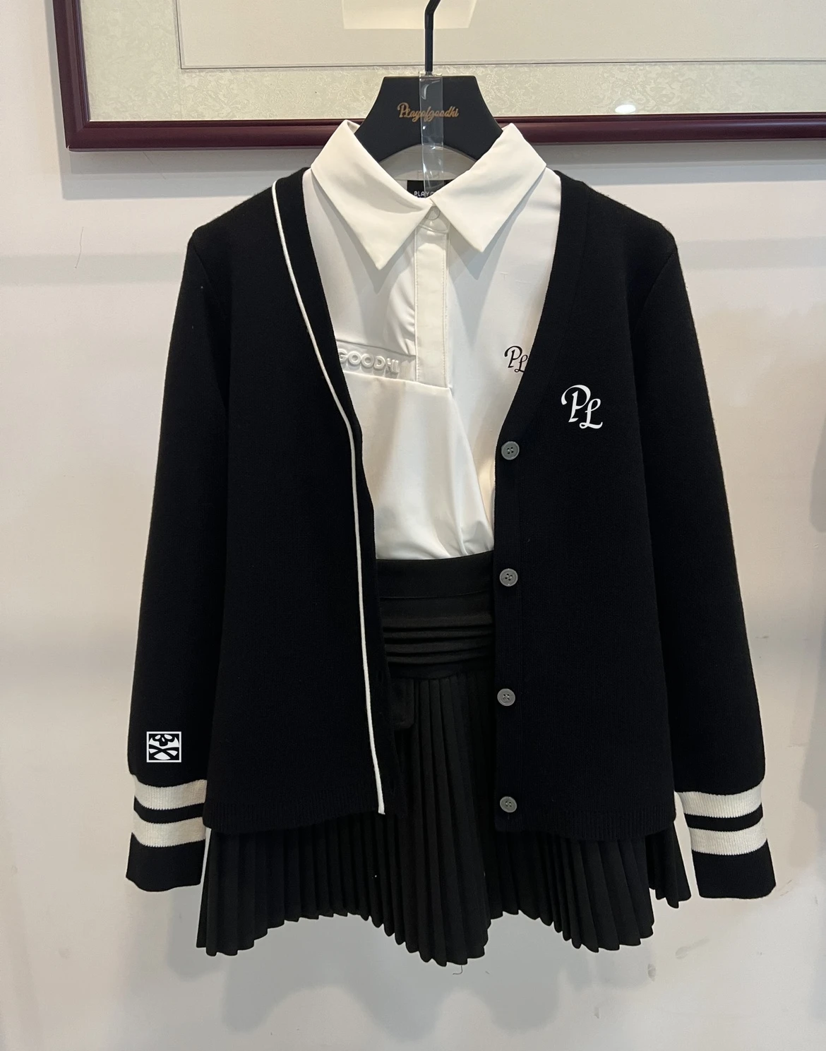 Golf Women Autumn and Winter Warm Coat Slim Knitted Cardigan Sweater Ladies Golf Clothes