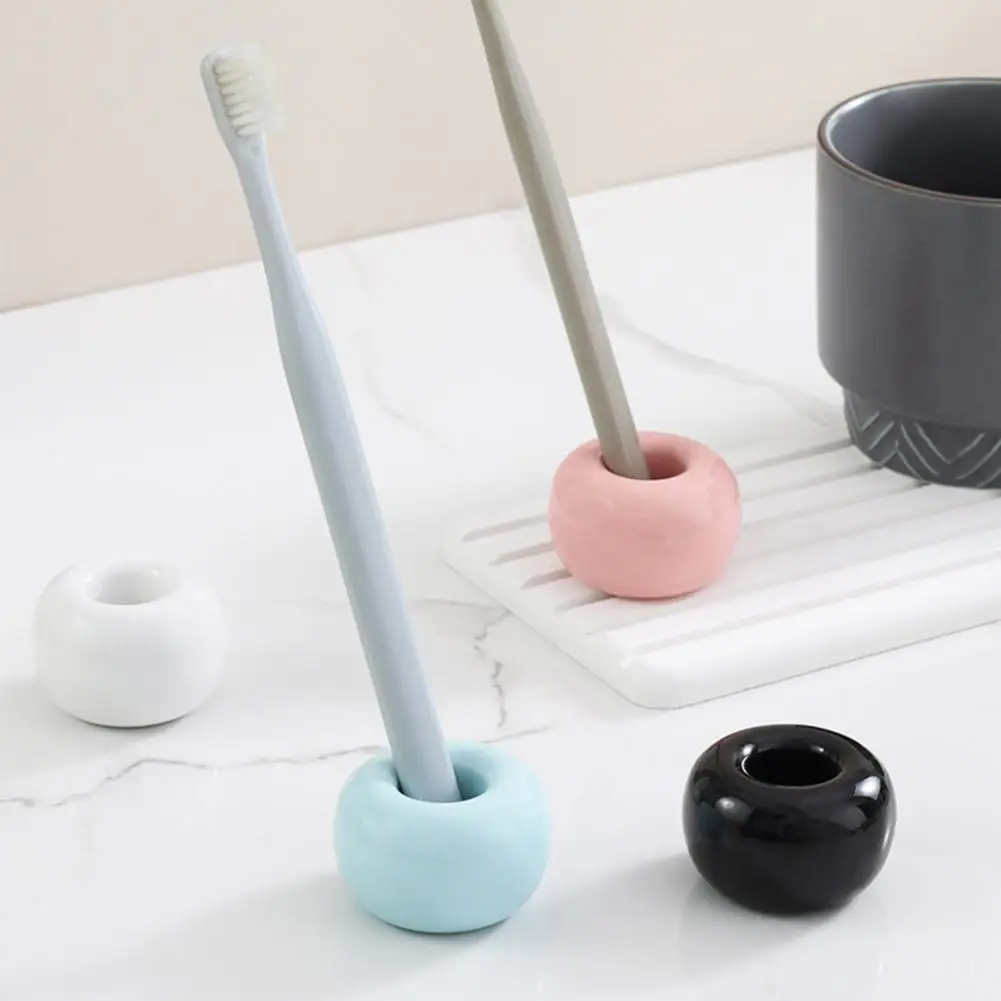 

Two-tone Toothbrush Holder Japanese Style Ceramic Toothbrush Holders for Bathroom Countertops Set for Toothbrush for Organizing