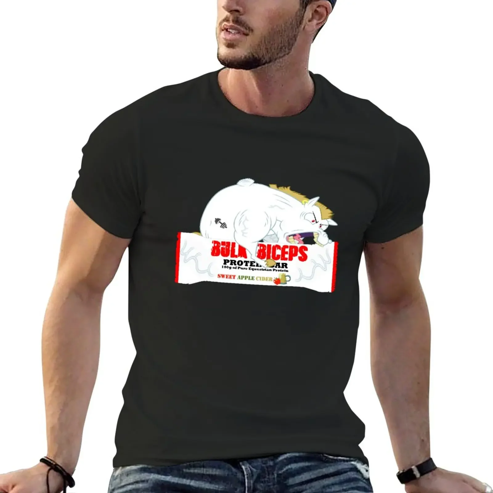 Bulk Biceps Protein Bar T-Shirt Asciugatura Rapida Vintage Oversize Manica Corta Tee Men