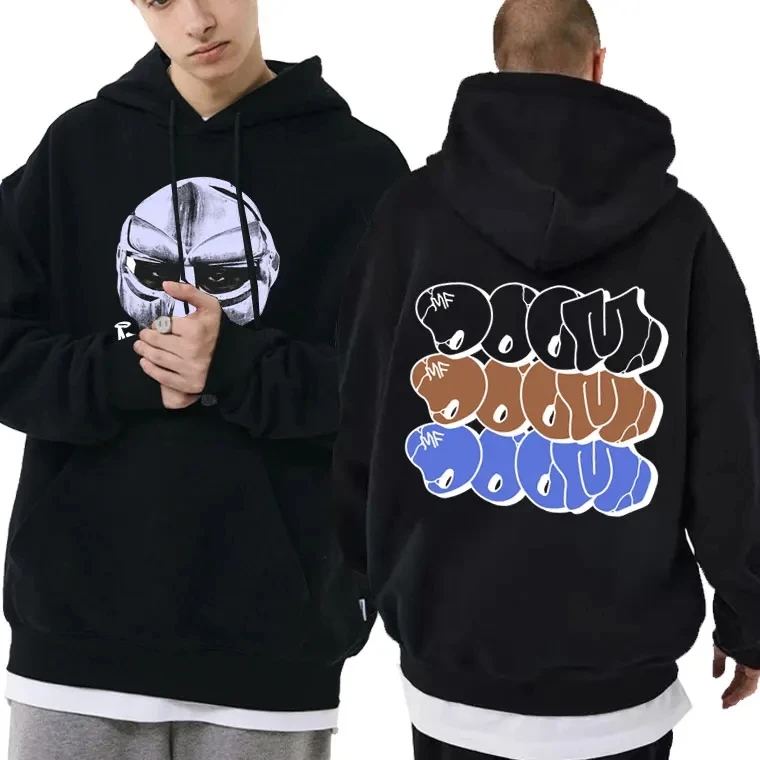 New Boys Rapper Mf Doom Mask Madlib Mad Villainic Pattern Print Trend Pullover Sportivo Top Bone Style Grande Sconto