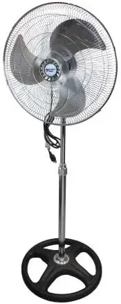 

Zone CZHVP18EX 18\u201D 3-Speed High-Velocity Oscillating Industrial Pedestal Fan, All-Metal Construction, Adjustable Tilt, Adju