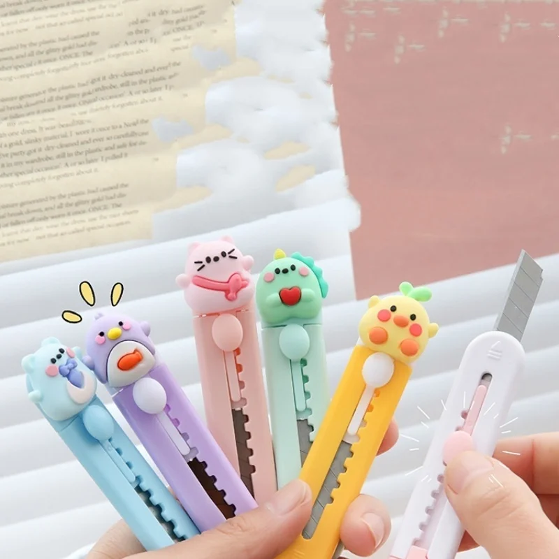 귀여운 캔디 컬러 블레이드 미니 커터, 가정, 학교, 학생용 미니 귀여운 박스 오프너