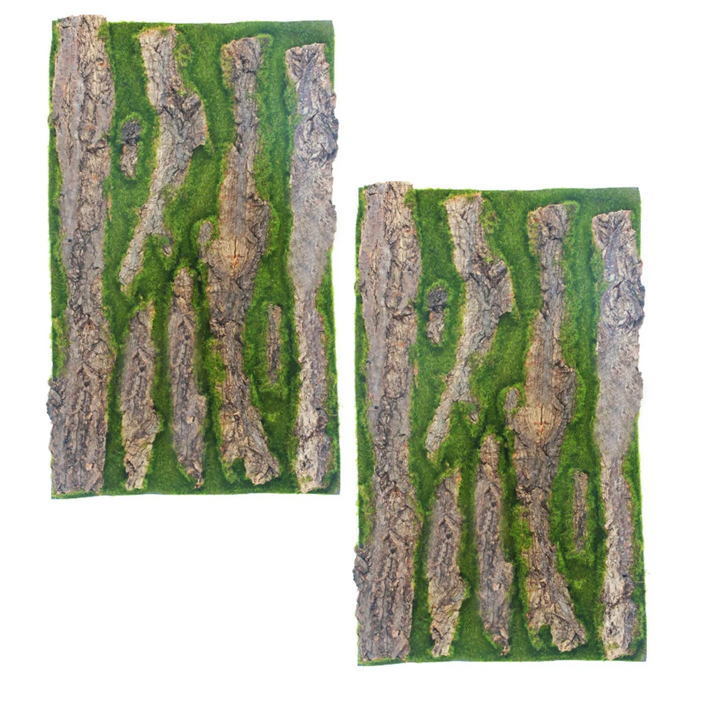 

2Pcs Fish Tank Landscape Board Imitation Bark Plate Aquarium Decoration