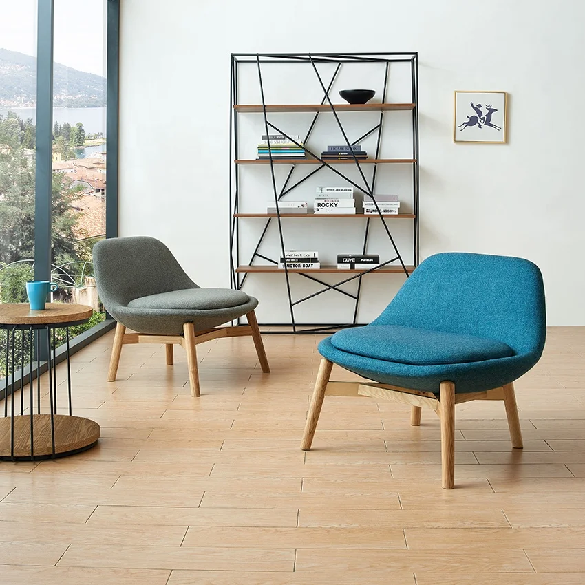 Decorative Swivel Lounge Chair Living Room Coffee Shop Chair With Aluminum Leg