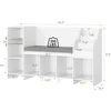 Bookcase with Seat Cushion and Adjustable Shelf, Storage Bench with Book Rack for Bedroom, Entryway,Playroom 4