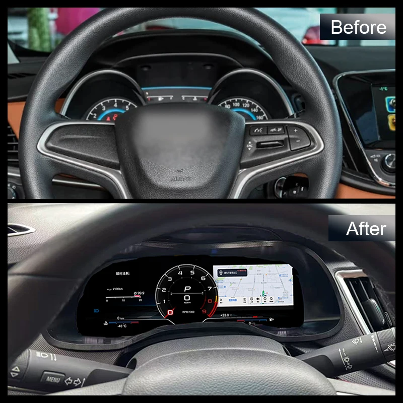 Para Chevrolet Cavalier 2016-2019, Pantalla LCD Digital para el Panel de Instrumentos, Actualización de Cabina Virtual 3