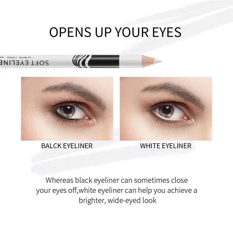 Waterproof White Eyeliner Pencil Quick-Dry Long-Lasting No Blooming Eye Liner Pen Professional Woman Makeup Beauty Cosmetic Tool Best Sellers In Beauty & Health