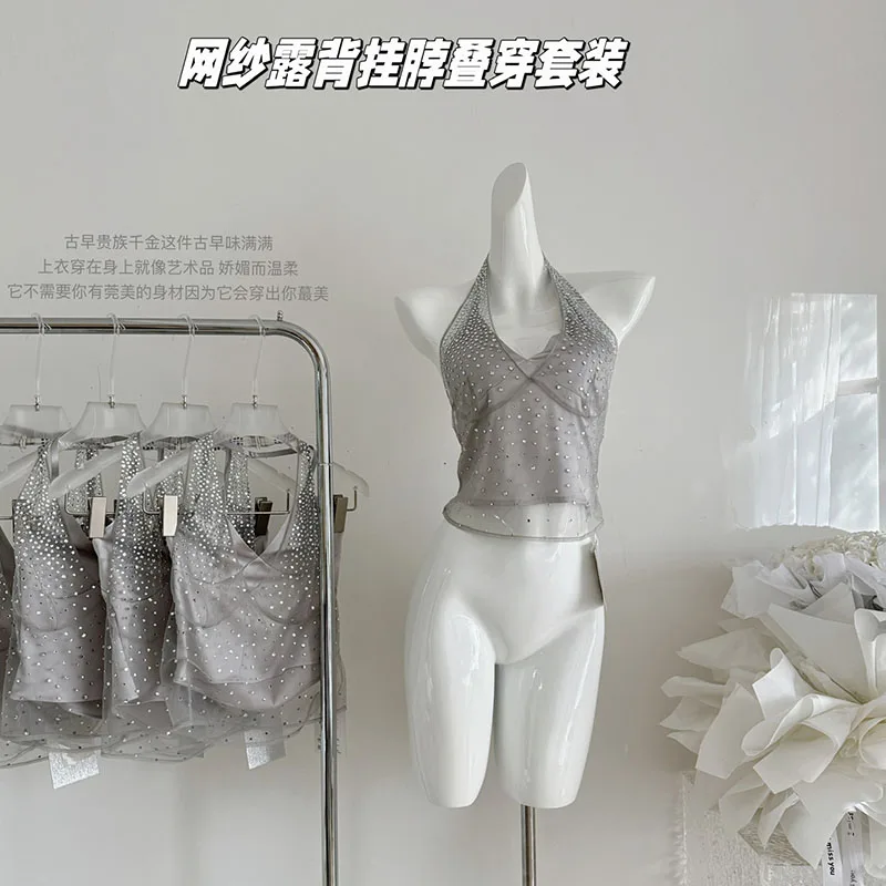 

Модные укороченные топы с открытыми плечами, корсет, топ, сексуальные майки, Женский Летний жилет, женские топы без рукавов с лямкой на шее