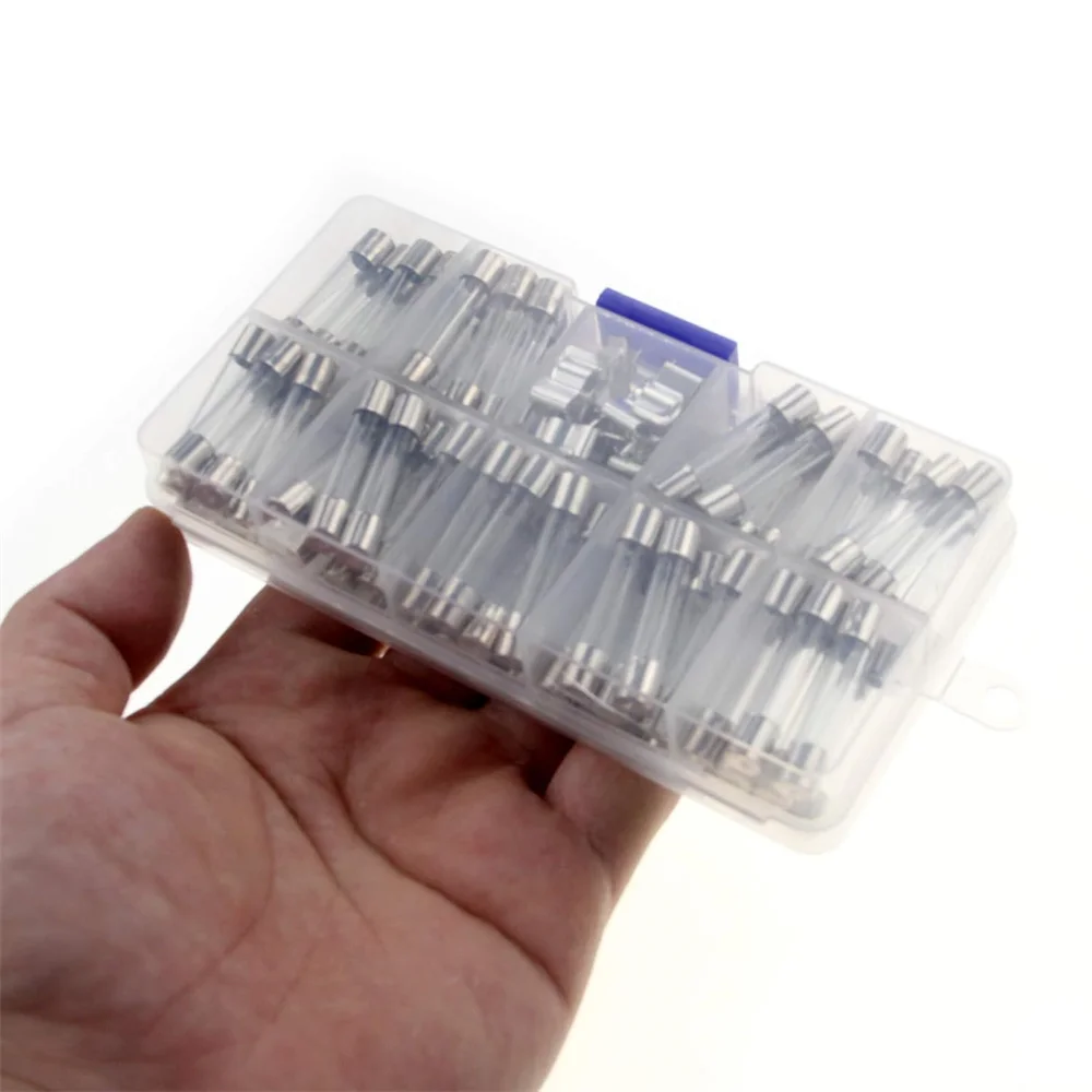 72 Stück 6 x 30 mm flinke Glassicherungen, sortiertes Kit, 9 Werte, 250 V, 0,5, 1, 2, 3, 5, 10, 15, 20, 30 A, flinke Rohrsicherungen mit 10 Sicherungssitz – Detail 7