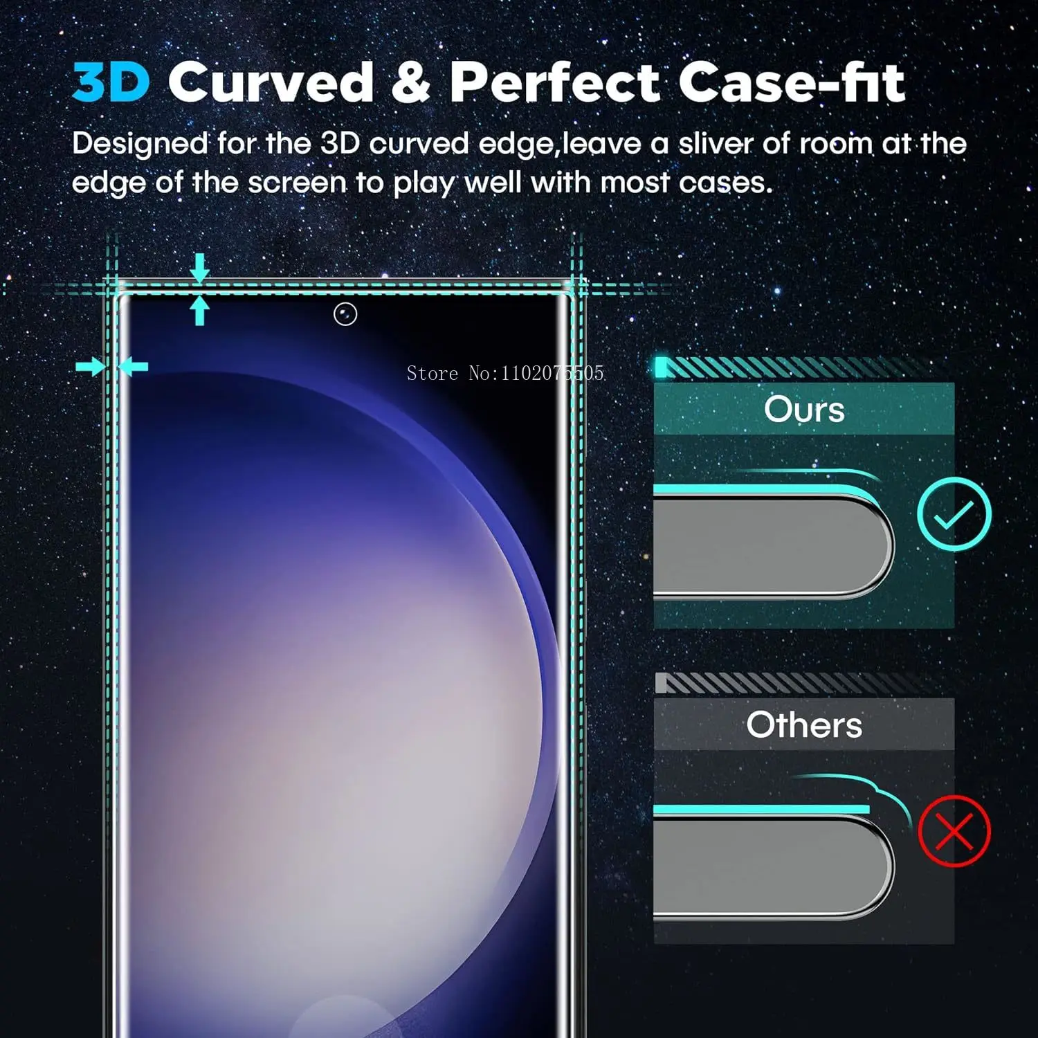 Premium 9D Curved Tempered Glass Screen Protector - Pack of 2