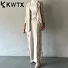 KWTX 2025 Spring Summer Women's Suit Set Multi Pocket Ribbon Blazer & Pants Two Piece Office Chic Outfit Casual Elegant 1 KWTX 2025 Spring Summer Women's Suit Set Multi Pocket Ribbon Blazer & Pants Two Piece Office Chic Outfit Casual Elegant 1