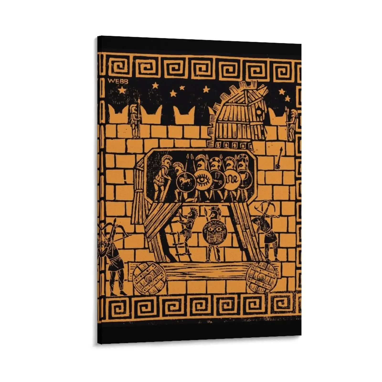 

Trojan Horse Canvas Painting posters for room home decors accessories painting