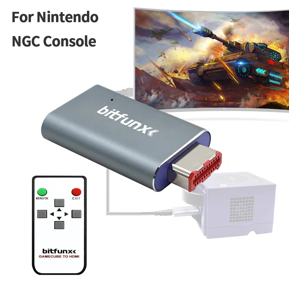 원격 비디오 어댑터가 포함된 HDMI 호환 어댑터 닌텐도 게임큐브 NGC용 ..
