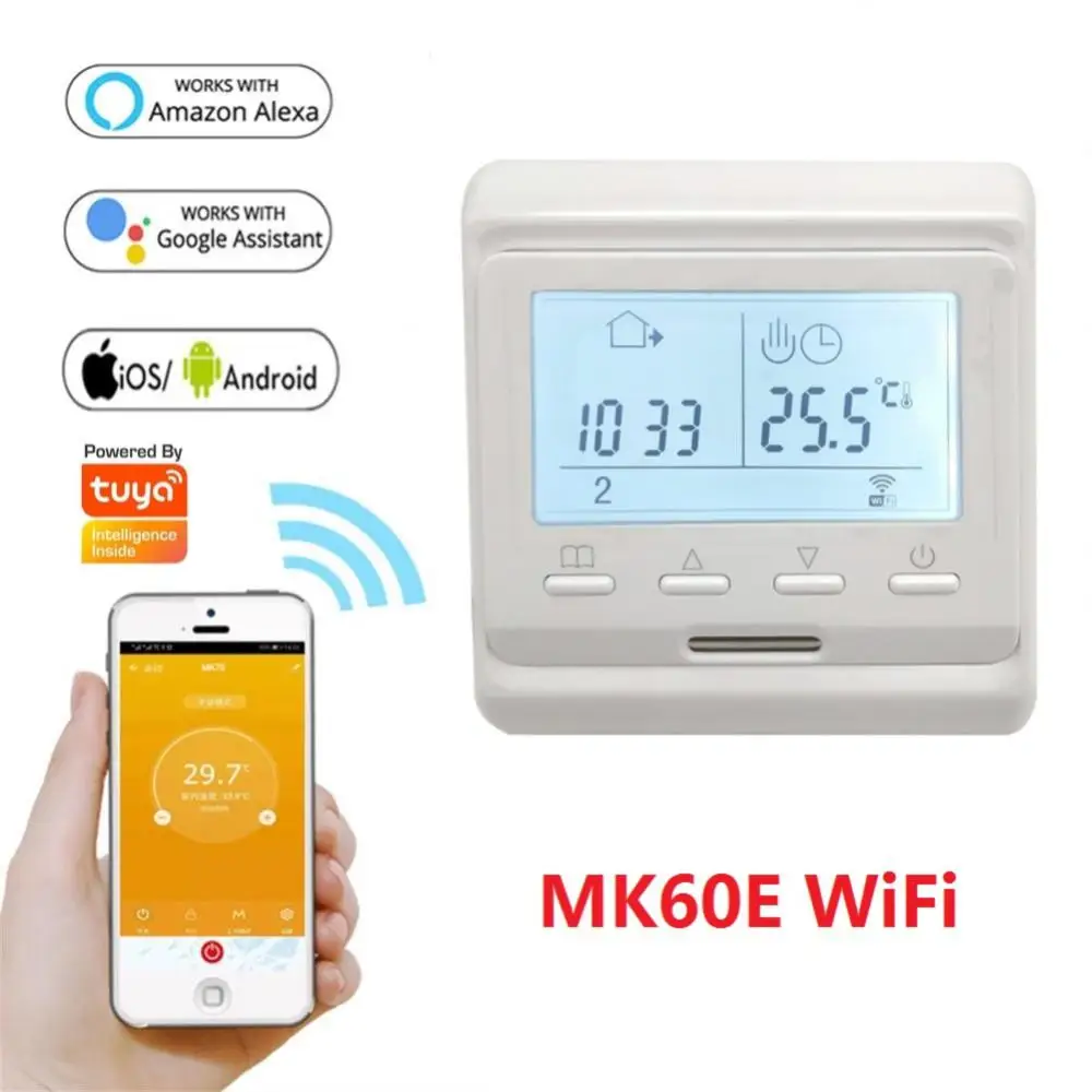 

Tuya Smart WiFi Thermostat Programmable Temperature Controller Water/Electric Floor Heating Gas Boiler Thermoregulator Via Alexa