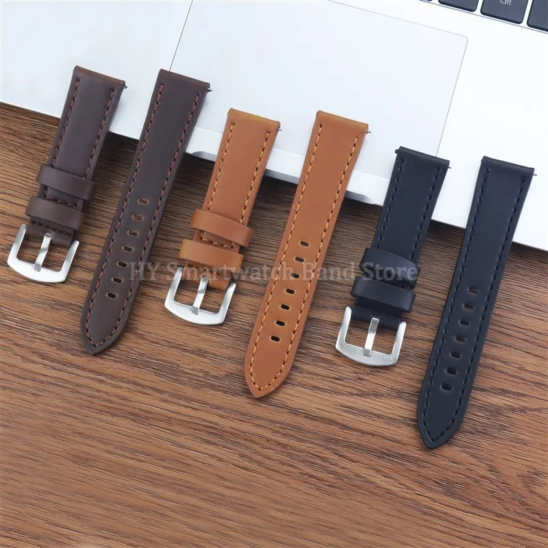 รูปสินค้า สร้อยข้อมือหนังวัวแท้ ปรับขนาดได้ สำหรับ Smartwatch ทุกรุ่น
