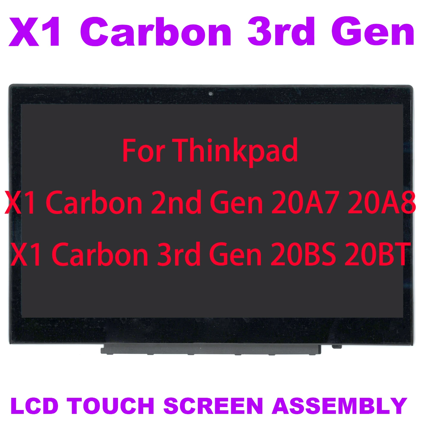 

Для Lenovo ThinkPad X1 Carbon 2nd Gen 20A7 20A8 3rd Gen 20BS 20BT ЖК-сенсорный экран дигитайзер замена в сборе