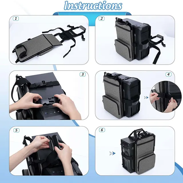 게이머 필수품: 안전한 보호와 편안한 운반을 위한 데스크탑 컴퓨터 케이스 벨트 거치대