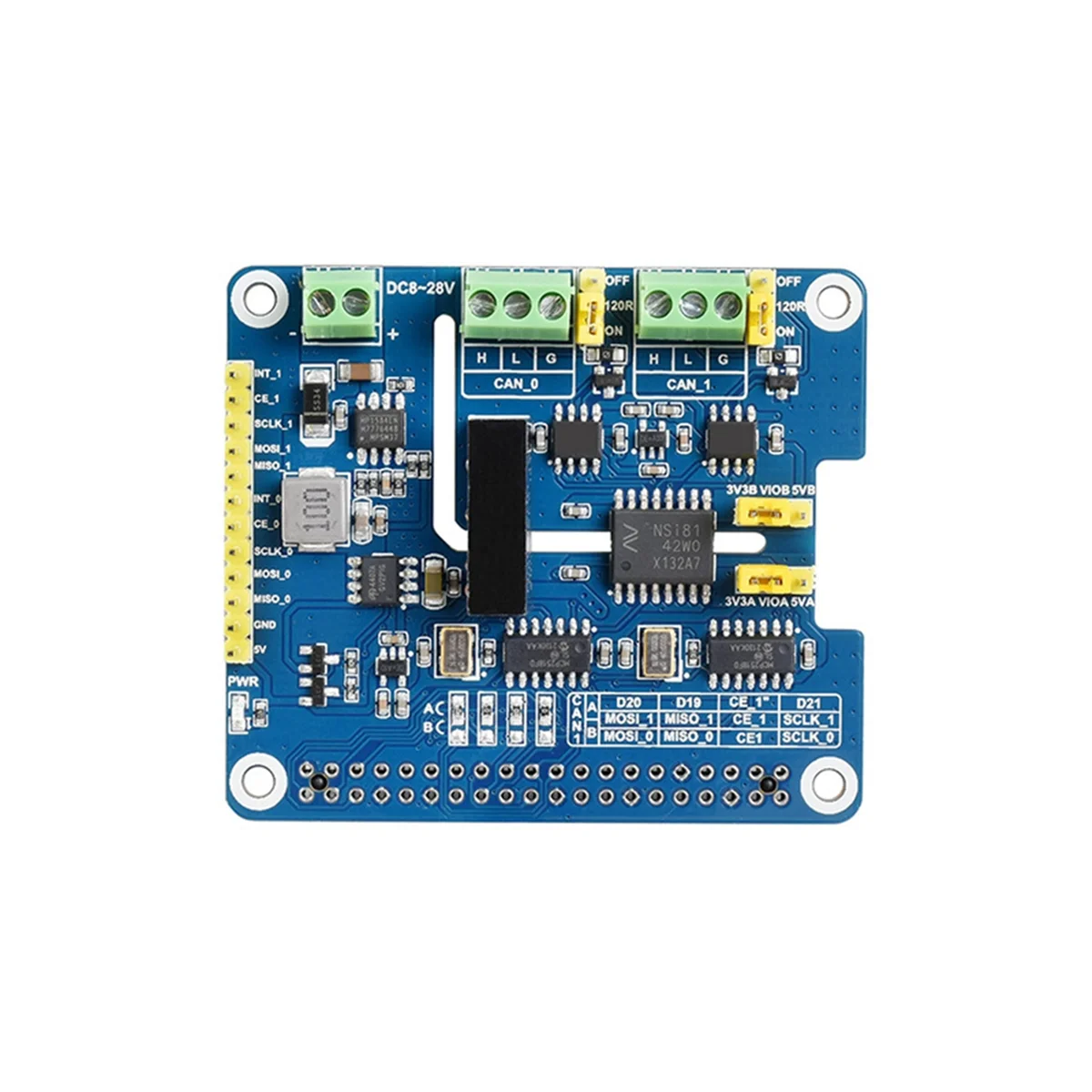 GFR5-2-Channel Isolated CAN FD Expansion HAT