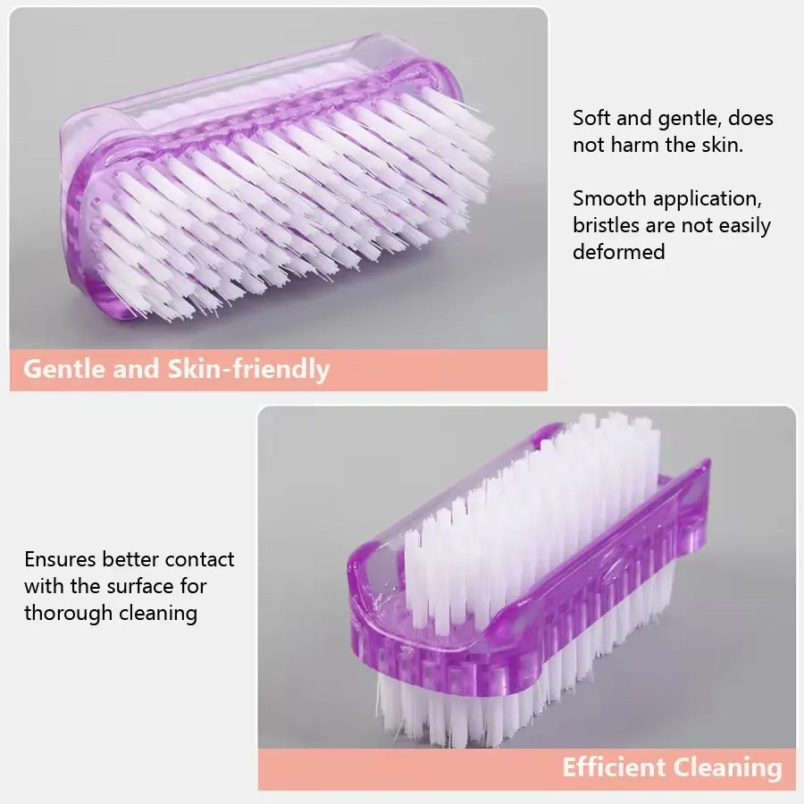 Double-Sided Nail Cleaning Brush, Manicure and Pedicure Tool, Ideal for Fingernails and Toenails 3