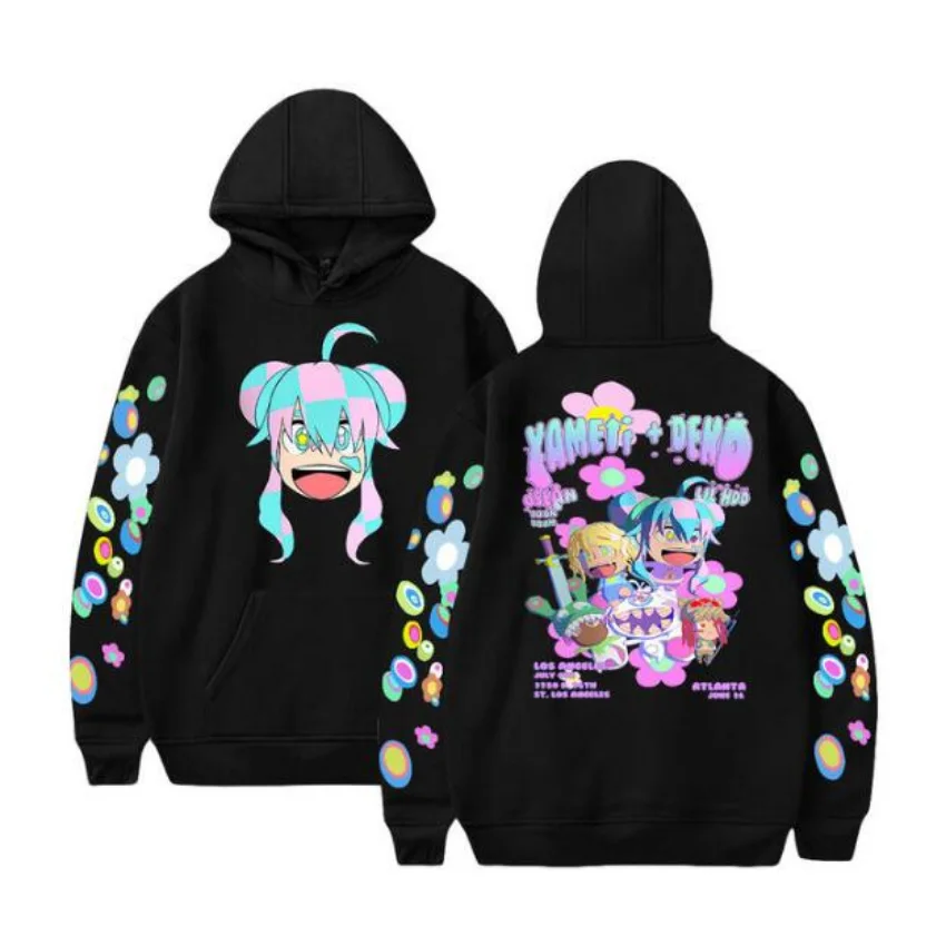 

Толстовка Yameii Online для женщин и мужчин, свитшот с капюшоном, уличная одежда, модные пуловеры оверсайз с длинным рукавом в стиле харадзюку, одежда для подростков