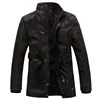 Thick Warm Cashmere Men Outwear Fleece Fur Collar Windbreaker Coats Men's Military Tactical Leather Jackets Long Jacket Men 3