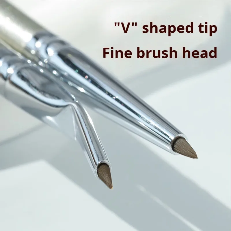 Bend Head Eyeliner Brush Eye Detail Makeup Brush Under Eyes Tear Trough Concealer Brush Detail Eye Liner Precision Cosmetic Tool 3
