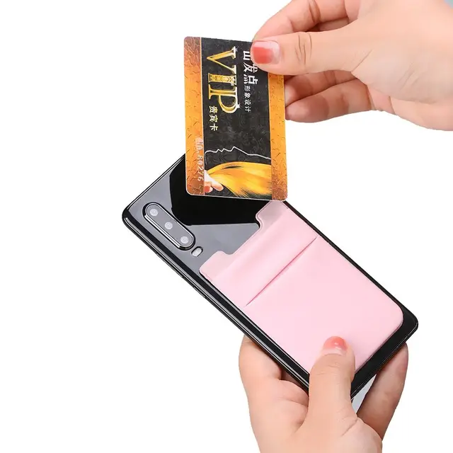 Adhesive Sticker Phone Pocket Cell Phone Stick on Card Wallet