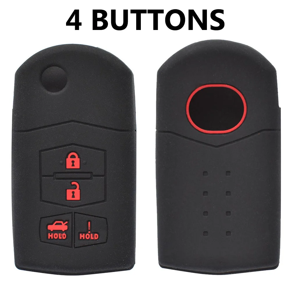 Silicone Car Key Case Cover - Keyless Remote Fob Shell Protector
