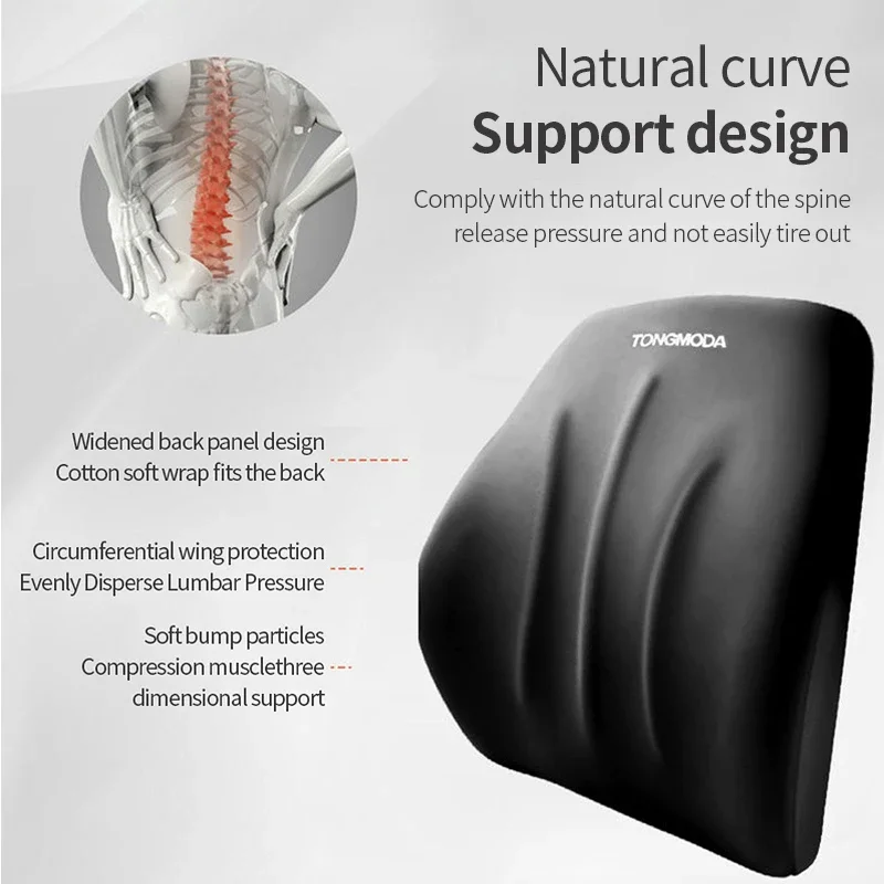 Memory Foam Car Neck Cushion Protective Lumbar Back Support Breathable Universal Car Headrest Pillow Car Supplies
