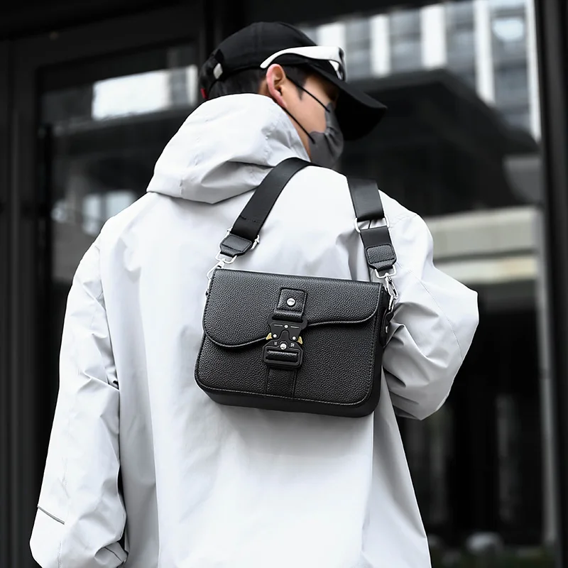 High-End Men’s PU Leather Crossbody Sling Bag