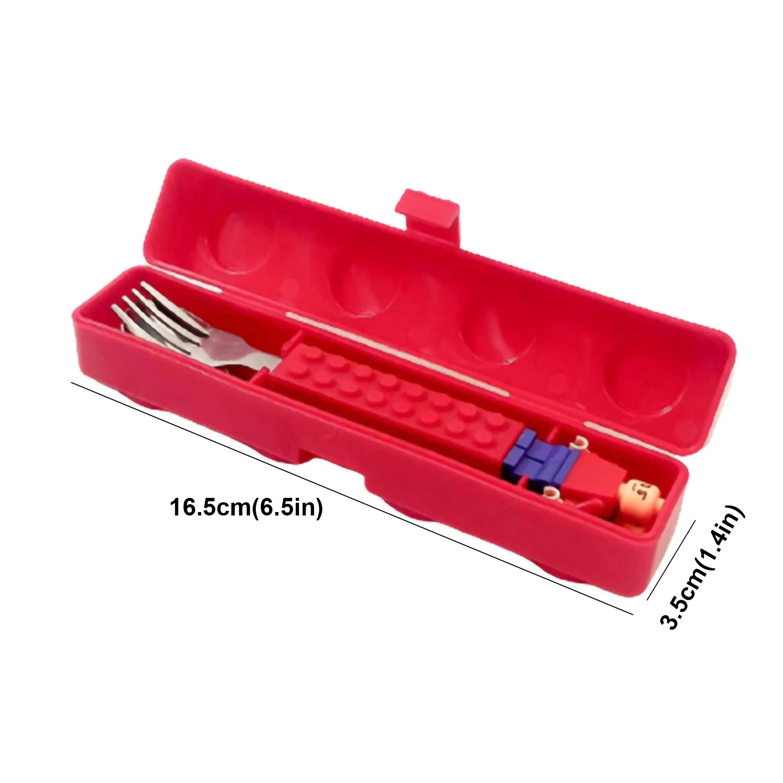 Stainless Kids Funny Fork Spoon Set for Children Building Block Toys