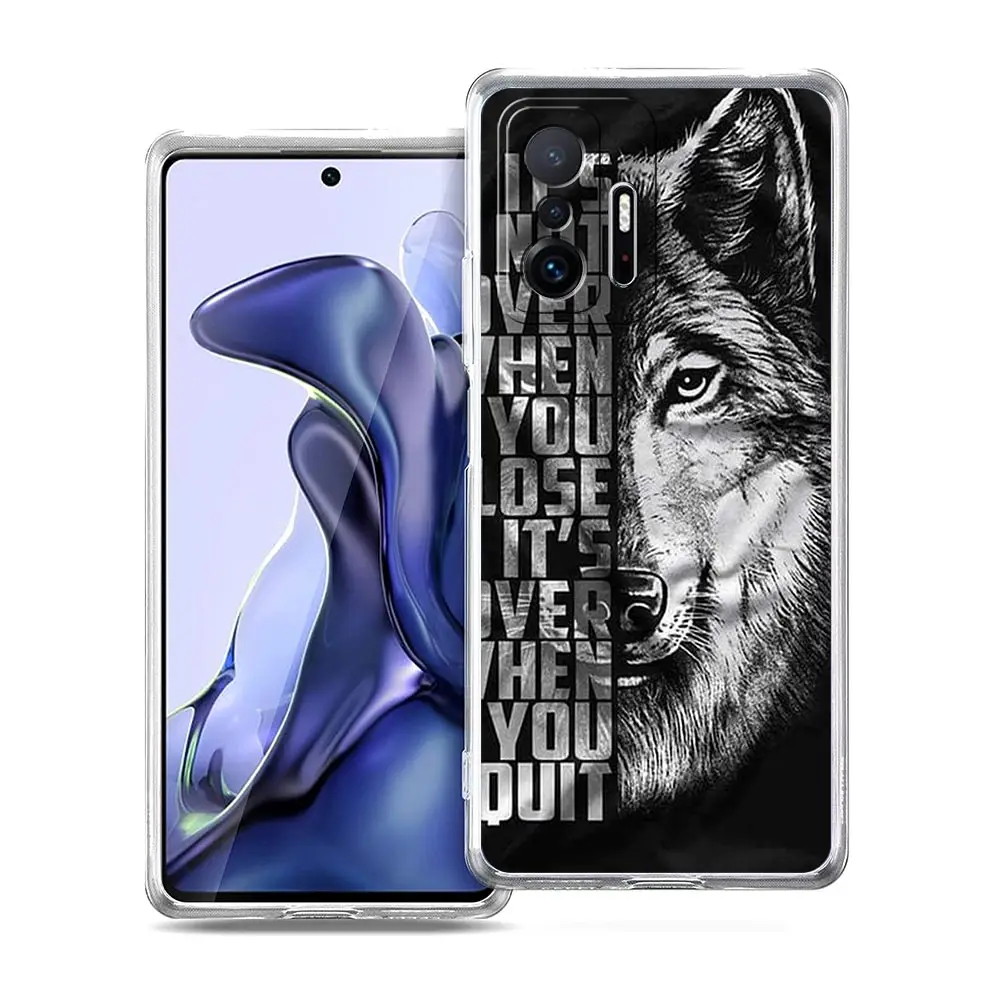 Wolf Design Soft Clear Phone Case