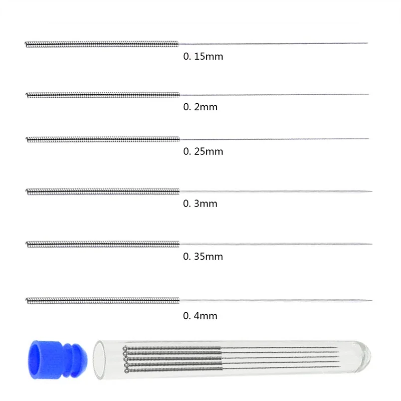 Stainless Steel Precision Nozzle Cleaning Needles Set - 10pcs