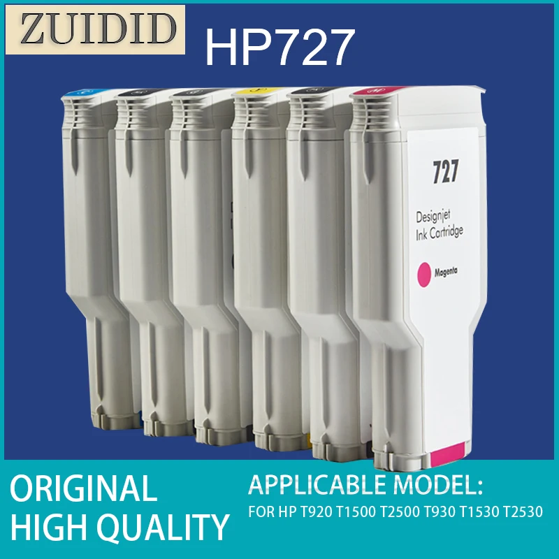 Cartucho de Tinta para hp 727 Compatível para hp Designjet T920 T930 T1530 T1530 T2500 T2530 Completo Designjet Cartucho de Tinta