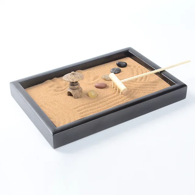 Zen Sand Garden per scrivania, fai da te Zen Garden tavolo Rock Figure  meditazione decorazioni per la casa Micro paesaggio giocattolo antistress -  AliExpress