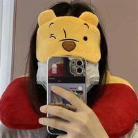 Lovely Pooh Bear U-shaped Neck Pillow Eye Patch Comfortable Travel Pillow With Eyeshade Cartoon Nap Pillow Blindfold Gifts 1