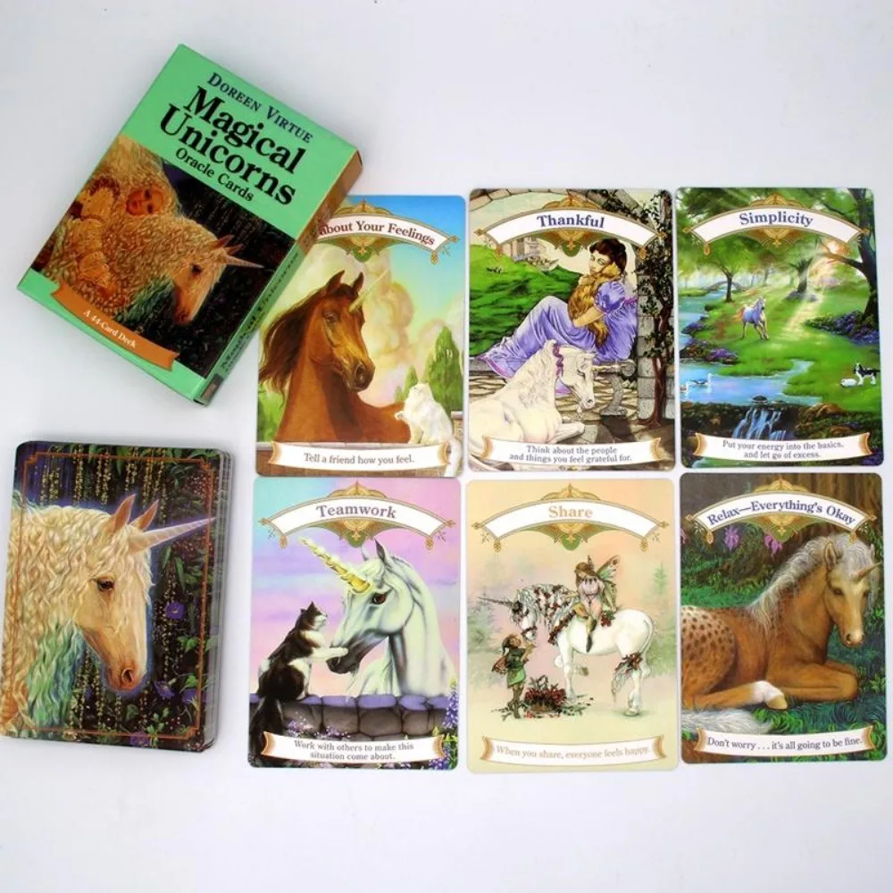Magical Unicorn Oracle Leisure Cards Party Board Game Fortune-telling Prophecy Tarot Deck 3