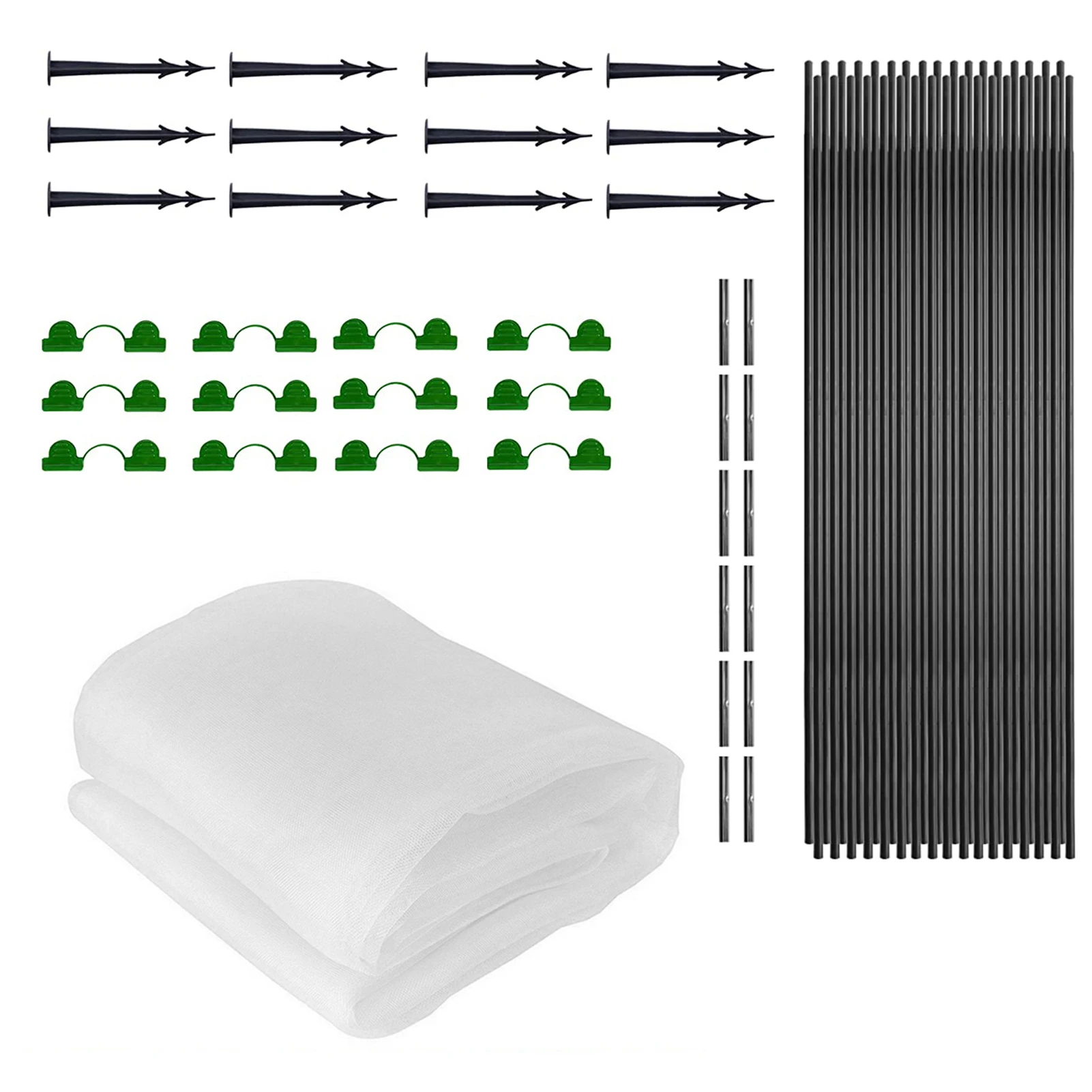 Garden Mesh Netting Garden Hoops Insect Barrier Screen For Plants Kit