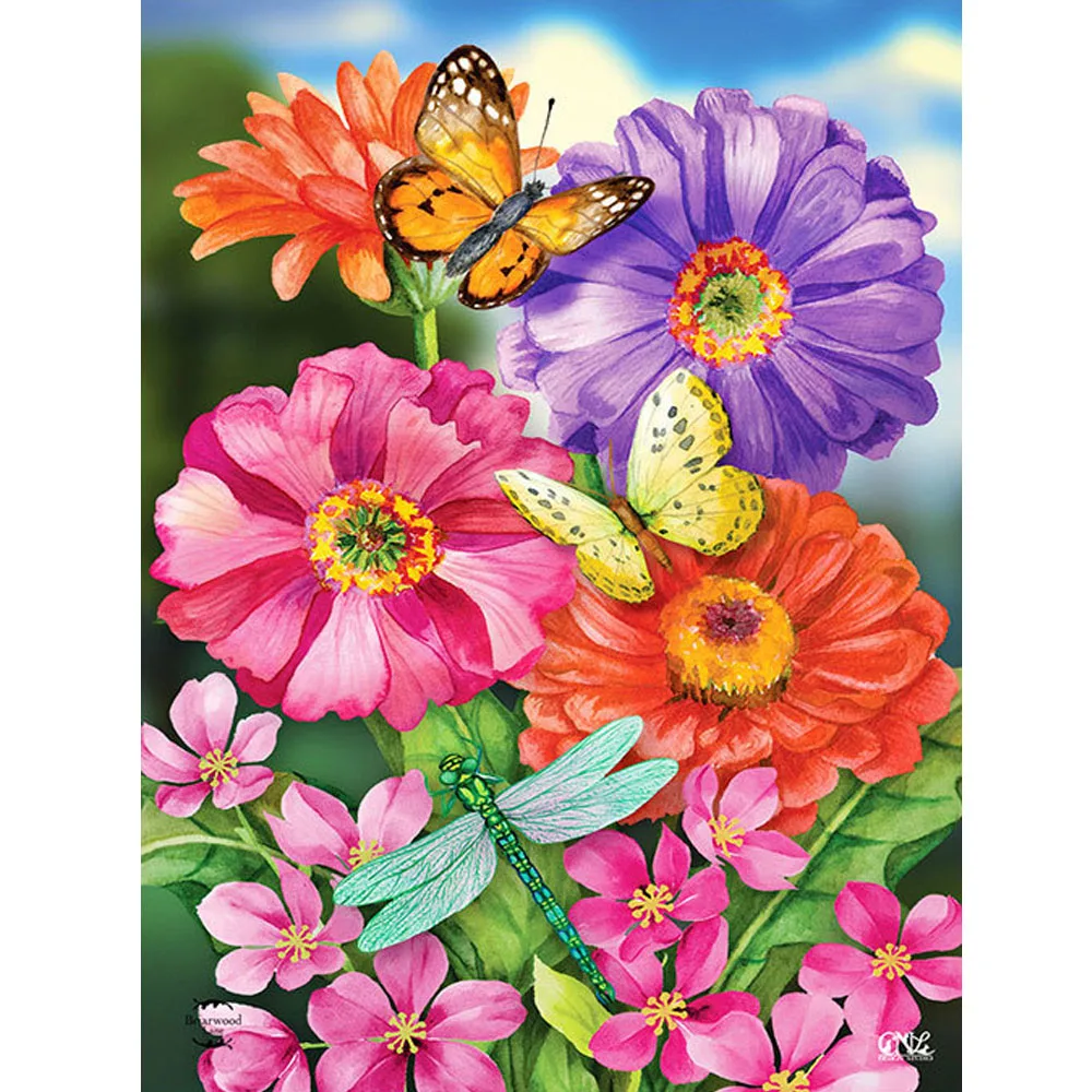 

Алмазная живопись с бабочками, Набор для вышивки крестиком, животное, мозаика с цветами, украшение для гостиной