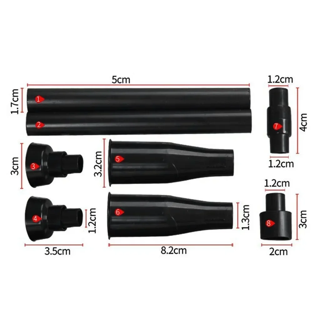 8 PCS Plastic Fountain Nozzles, Extension Tubes, Adapters, Fit Garden Water Pumps, fountain nozzles