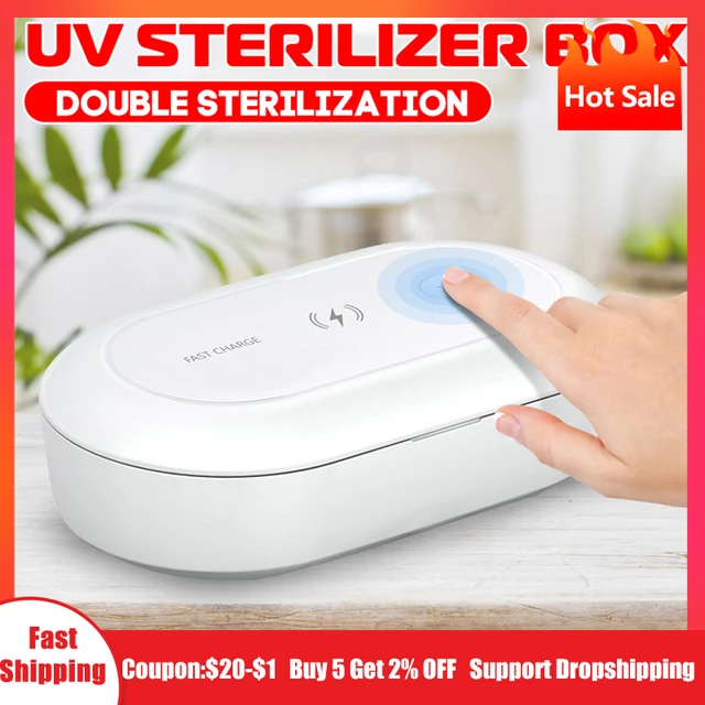 Lampada sterilizzante UV con caricatore wireless per smartphone