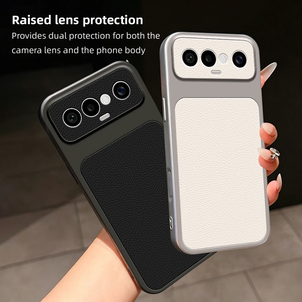Luxury Matte Leather Case with Lens Protection