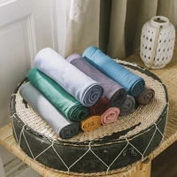 Washed Cotton Flat Bed Sheet Solid Bed Cover Single Double Queen King Size Bedsheet Linens Soft Bedspread (Pillowcase Can Order) 2