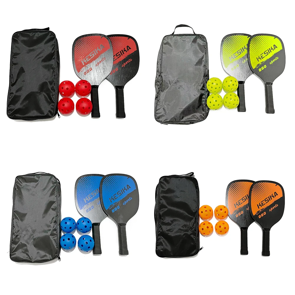 Pickleball Paddles Set Pickle Paddles Rackets Set Pickleball Balls Carrying Bag Men Women 4 Pickleballs Racquet Bag