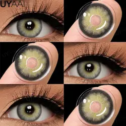 Vibrant Colored Eye Contact Lenses - Blue, Green & Brown Hues (Solan Grey)