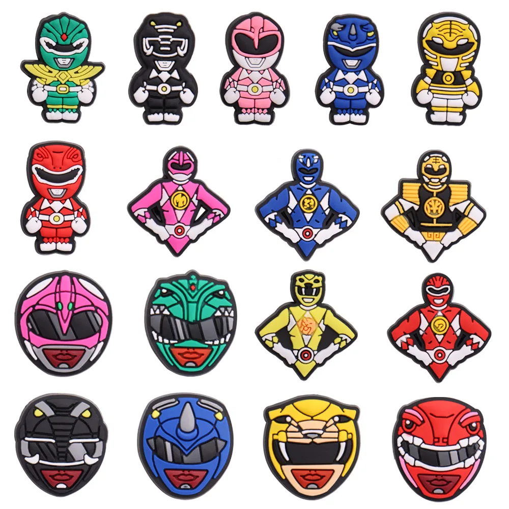 Commercio All'Ingrosso 50Pcs Colorful Comic Warriors Kids Garden Shoe Charms Accessori Con Fibbia Popolare Zaino Coccodrillo Jibz Fai Da Te