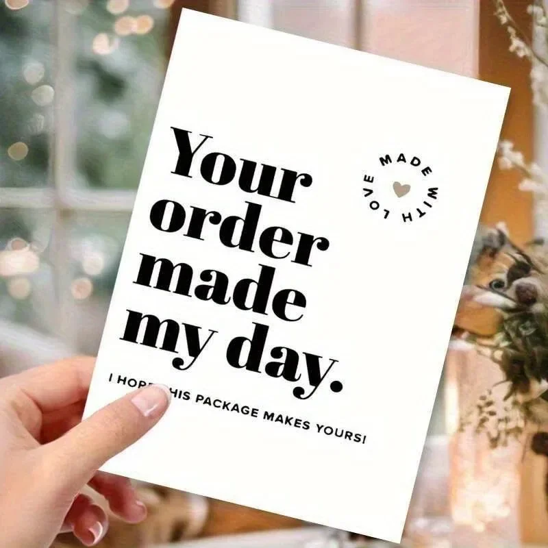 Thank You Cards Supplies for Thanking CustomersExpressing Appreciation and Support for CustomersUsed in Packaging Supplies