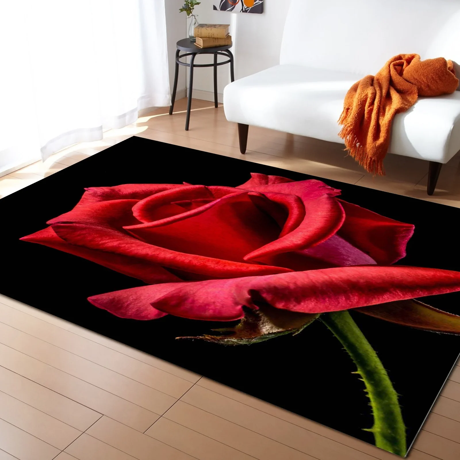 3DFlowersHomeCarpetAreaRugLargeRugsforBedroomEntranceDoor